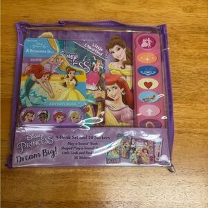 Disney Princess - Dream Big! 3 Book Set and 20 Stickers - PI Kids